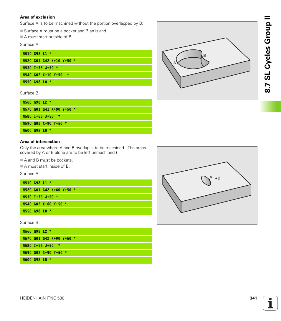 7 sl cy cles g roup ii | HEIDENHAIN iTNC 530 (340 422) ISO programming User Manual | Page 341 / 559