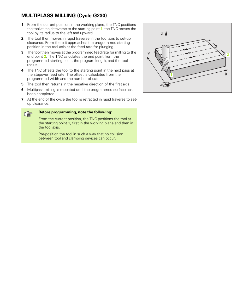Multiplass milling (cycle g230) | HEIDENHAIN iTNC 530 (340 422) ISO programming User Manual | Page 372 / 559