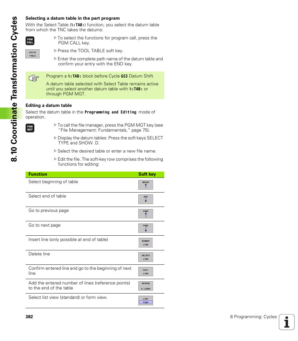 1 0 coo rdi nat e t rans for m a ti on cy cle s | HEIDENHAIN iTNC 530 (340 422) ISO programming User Manual | Page 382 / 559