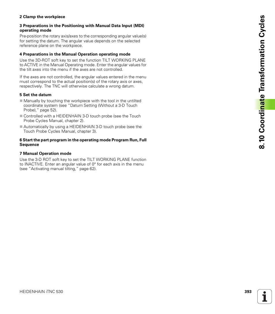 1 0 coo rdi nat e t rans for m a ti on cy cle s | HEIDENHAIN iTNC 530 (340 422) ISO programming User Manual | Page 393 / 559