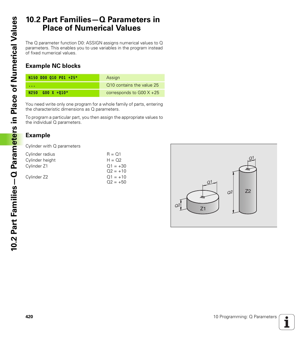 Example nc blocks, Example | HEIDENHAIN iTNC 530 (340 422) ISO programming User Manual | Page 420 / 559