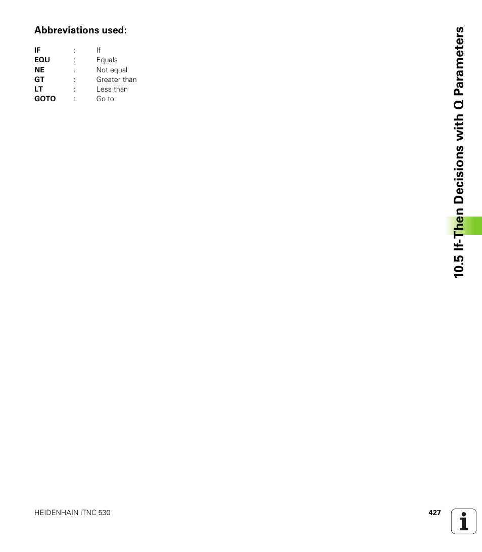 Abbreviations used | HEIDENHAIN iTNC 530 (340 422) ISO programming User Manual | Page 427 / 559
