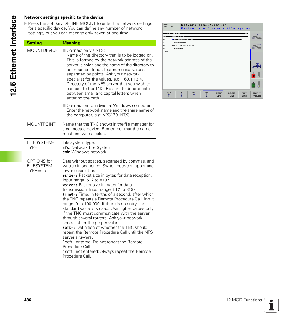 5 eth e rn et int e rf ace | HEIDENHAIN iTNC 530 (340 422) ISO programming User Manual | Page 486 / 559