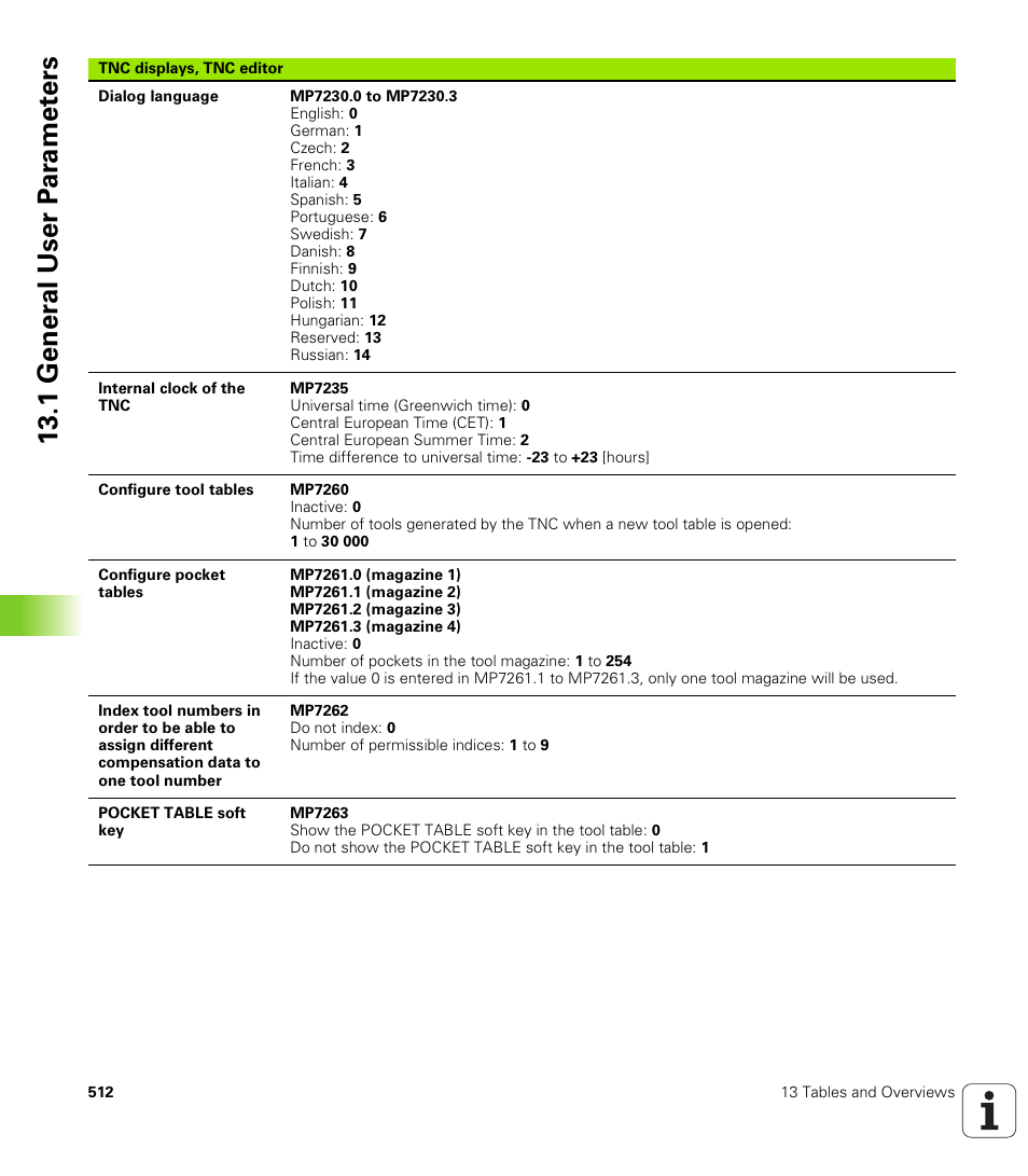 1 gener a l user p a ra met e rs | HEIDENHAIN iTNC 530 (340 422) ISO programming User Manual | Page 512 / 559