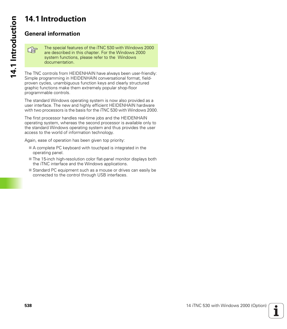 1 introduction, General information | HEIDENHAIN iTNC 530 (340 422) ISO programming User Manual | Page 538 / 559