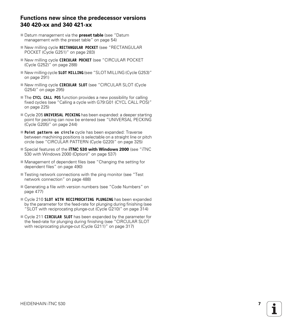 HEIDENHAIN iTNC 530 (340 422) ISO programming User Manual | Page 7 / 559
