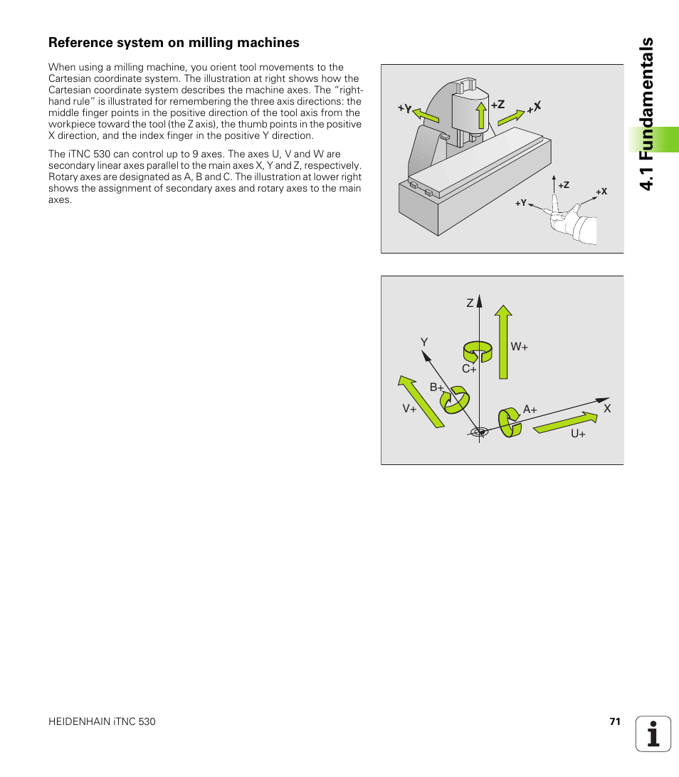 Reference system on milling machines | HEIDENHAIN iTNC 530 (340 422) ISO programming User Manual | Page 71 / 559