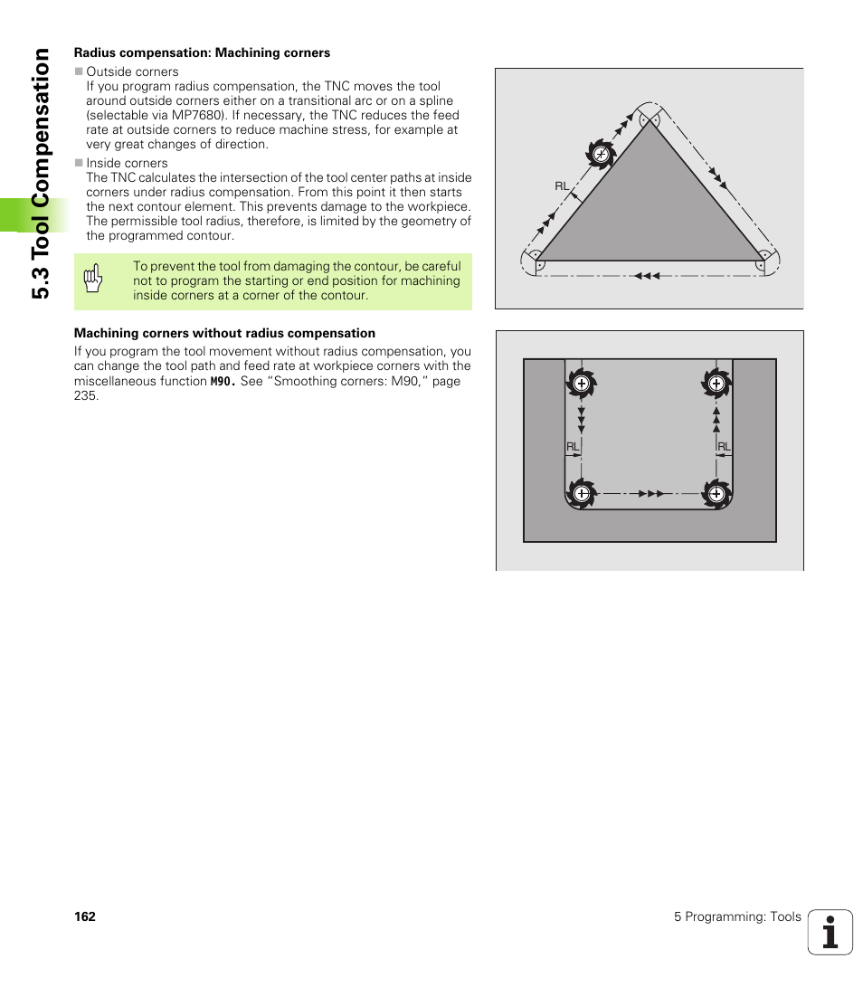 3 t ool compensation | HEIDENHAIN iTNC 530 (340 49x-01) User Manual | Page 162 / 653