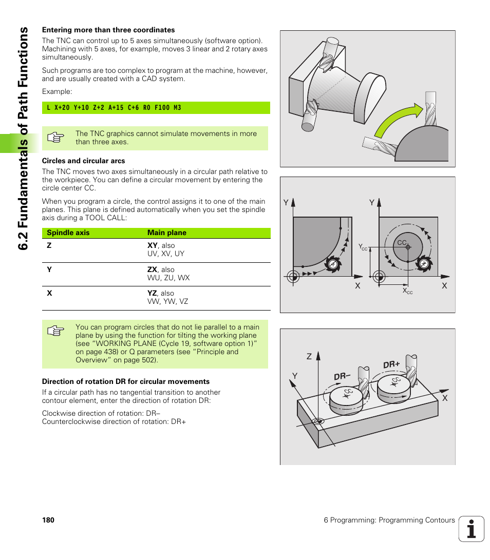 2 f undamentals of p a th f unctions | HEIDENHAIN iTNC 530 (340 49x-01) User Manual | Page 180 / 653