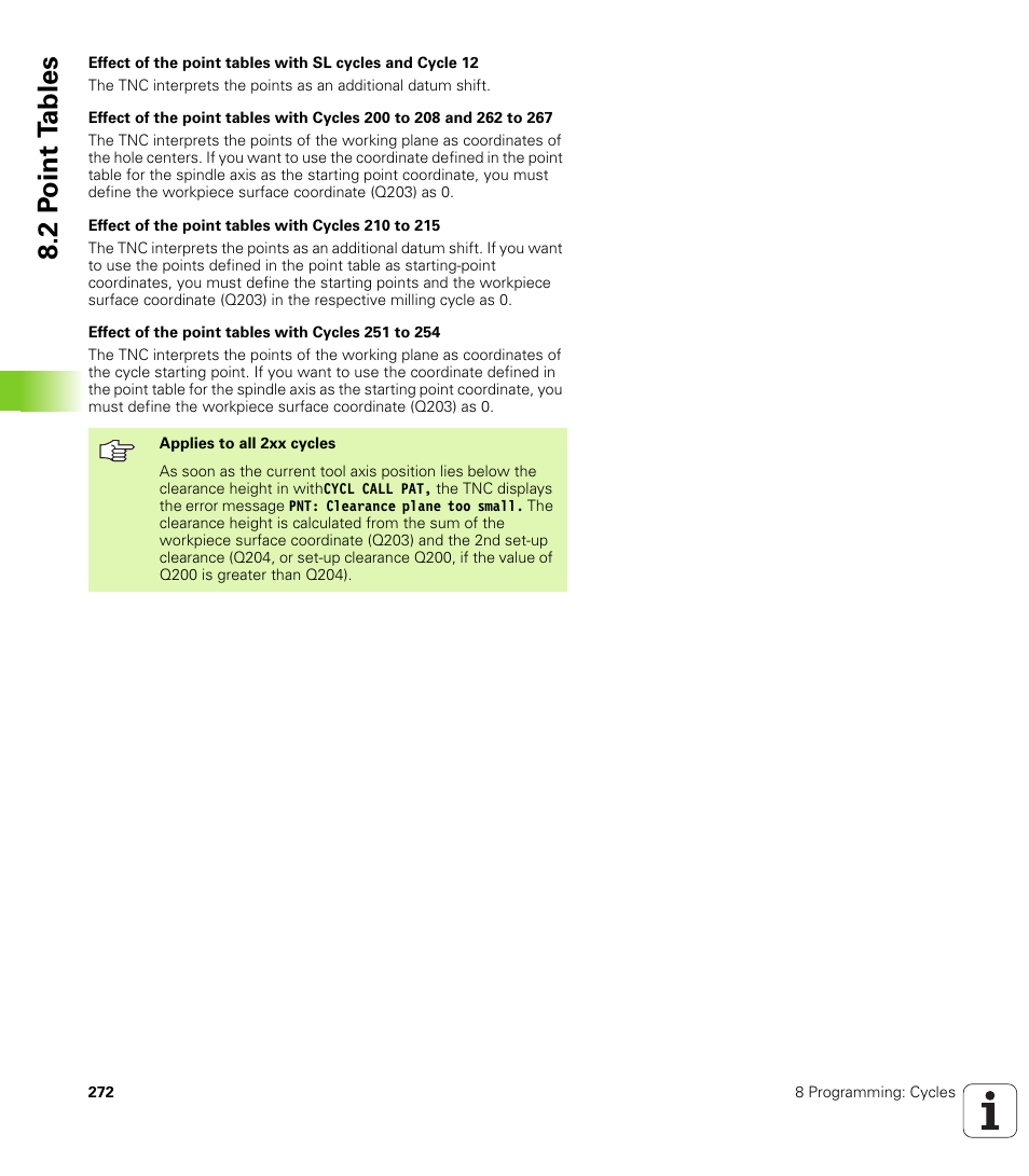 2 p o int t a bles | HEIDENHAIN iTNC 530 (340 49x-01) User Manual | Page 272 / 653