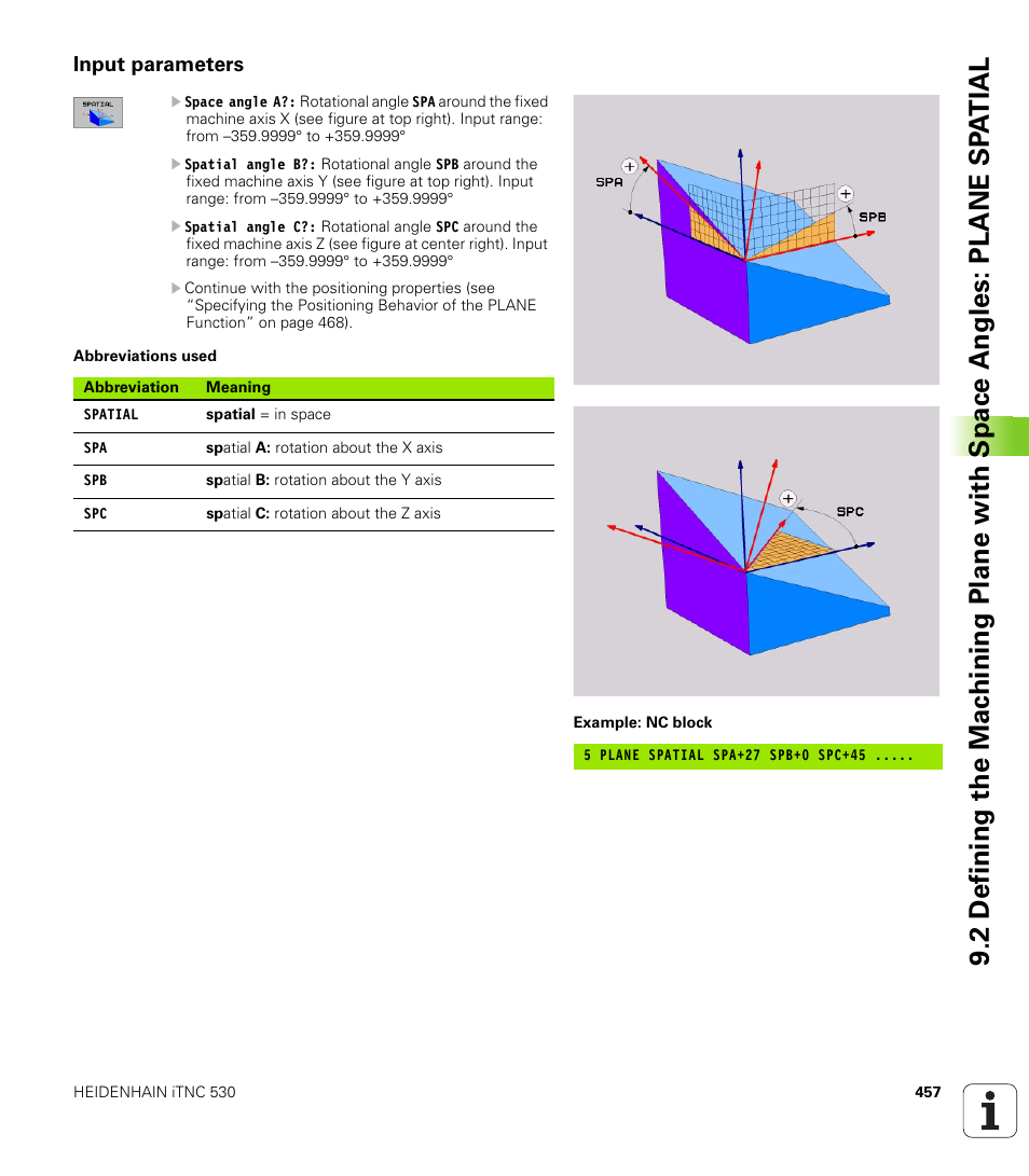Input parameters | HEIDENHAIN iTNC 530 (340 49x-01) User Manual | Page 457 / 653