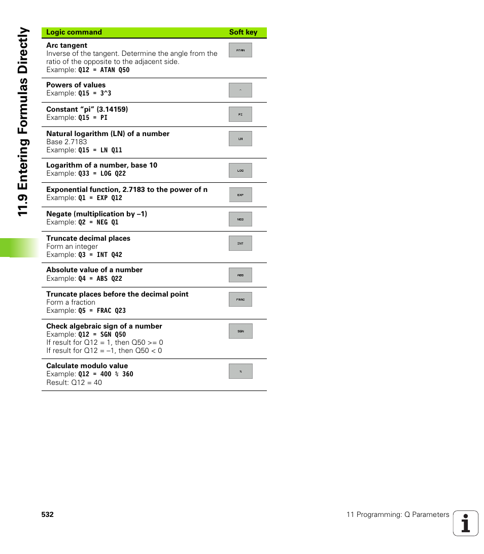 9 ent er ing f o rm ulas dir e ctly | HEIDENHAIN iTNC 530 (340 49x-01) User Manual | Page 532 / 653