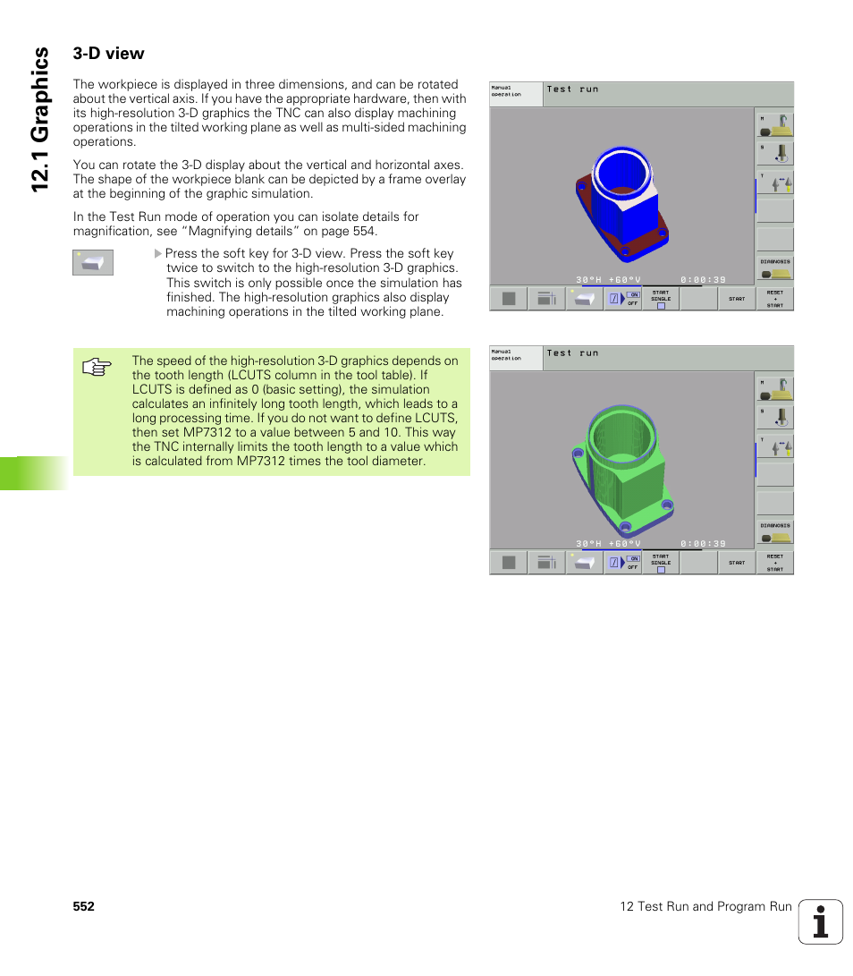D view, 1 gr ap hics | HEIDENHAIN iTNC 530 (340 49x-01) User Manual | Page 552 / 653