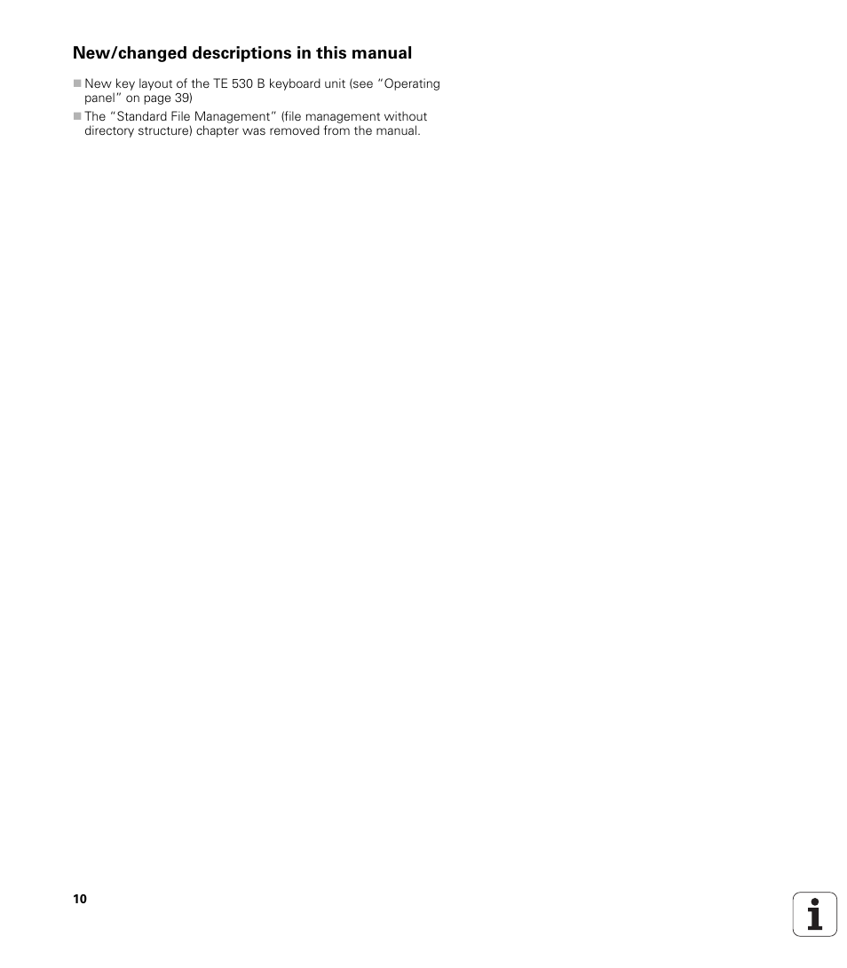 New/changed descriptions in this manual | HEIDENHAIN iTNC 530 (340 49x-01) ISO programming User Manual | Page 10 / 577