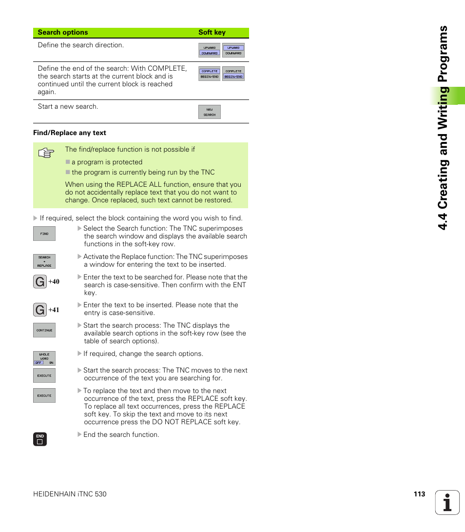 4 cr eating and w riting pr ogr a ms | HEIDENHAIN iTNC 530 (340 49x-01) ISO programming User Manual | Page 113 / 577