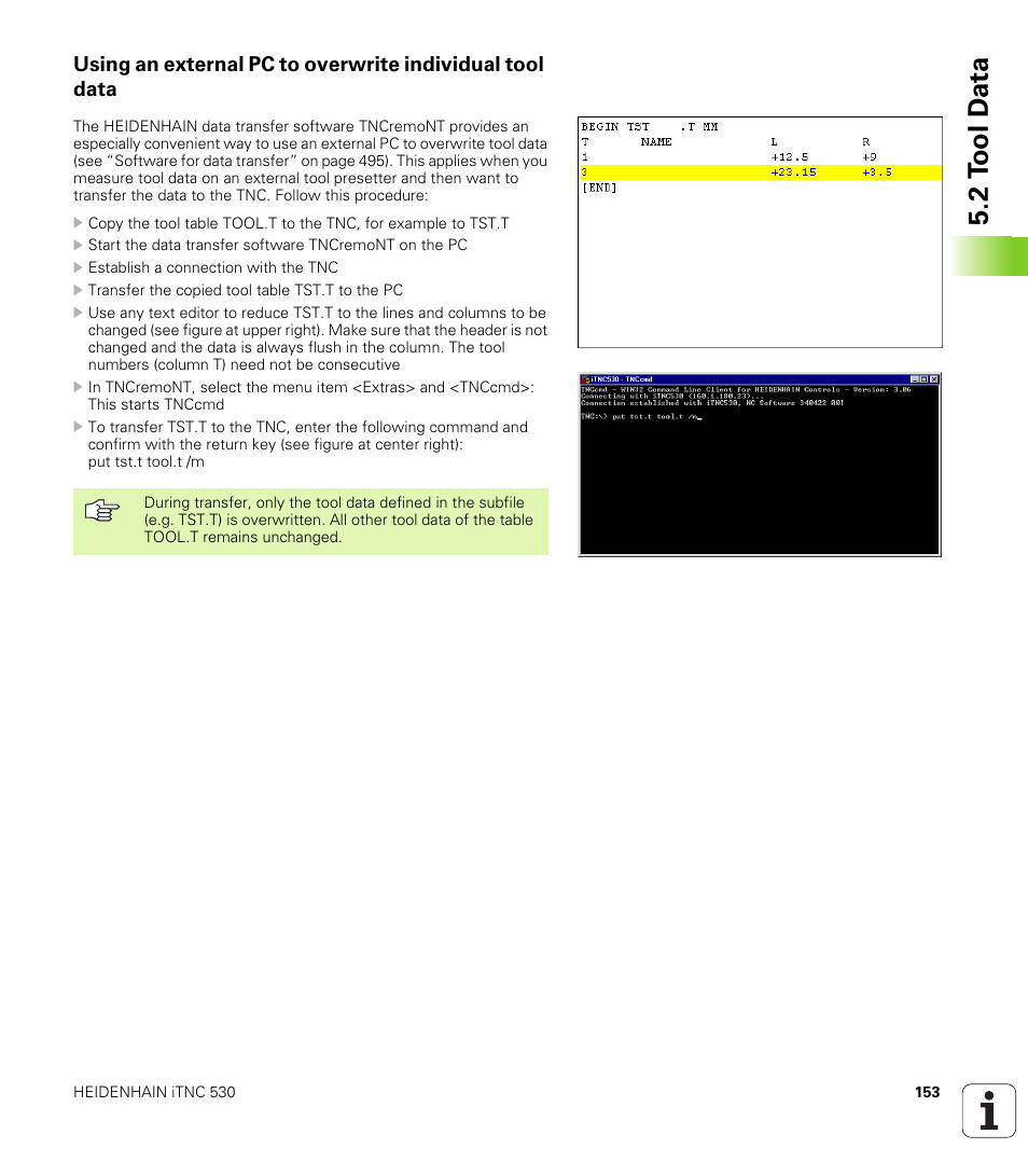 2 t ool d a ta | HEIDENHAIN iTNC 530 (340 49x-01) ISO programming User Manual | Page 153 / 577