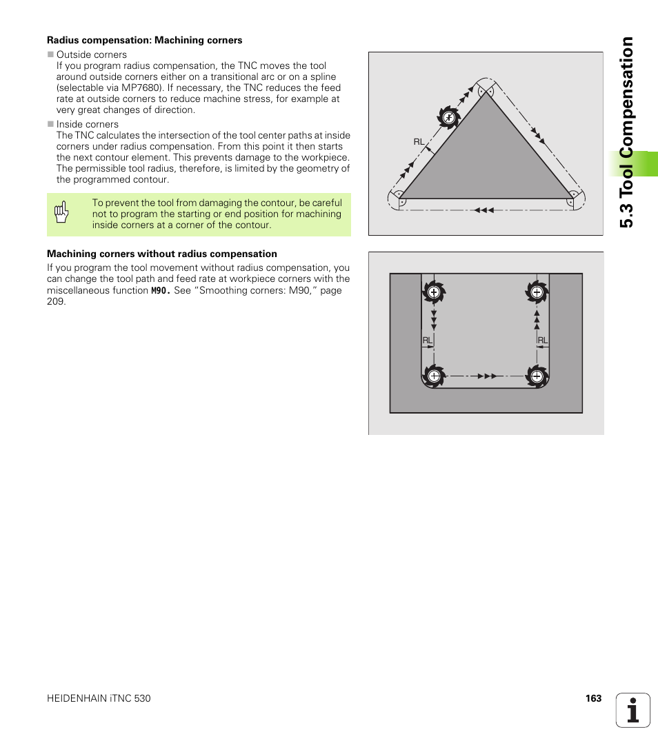 3 t ool compensation | HEIDENHAIN iTNC 530 (340 49x-01) ISO programming User Manual | Page 163 / 577