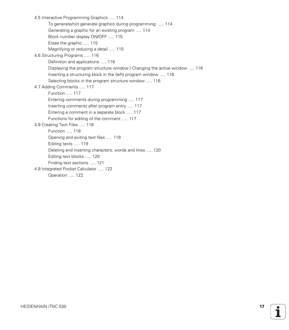 HEIDENHAIN iTNC 530 (340 49x-01) ISO programming User Manual | Page 17 / 577