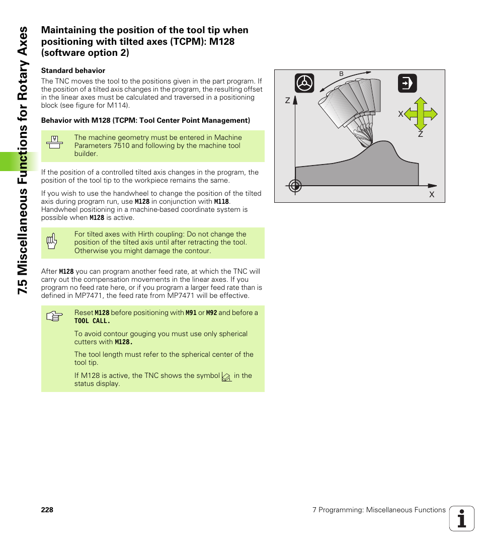 HEIDENHAIN iTNC 530 (340 49x-01) ISO programming User Manual | Page 228 / 577