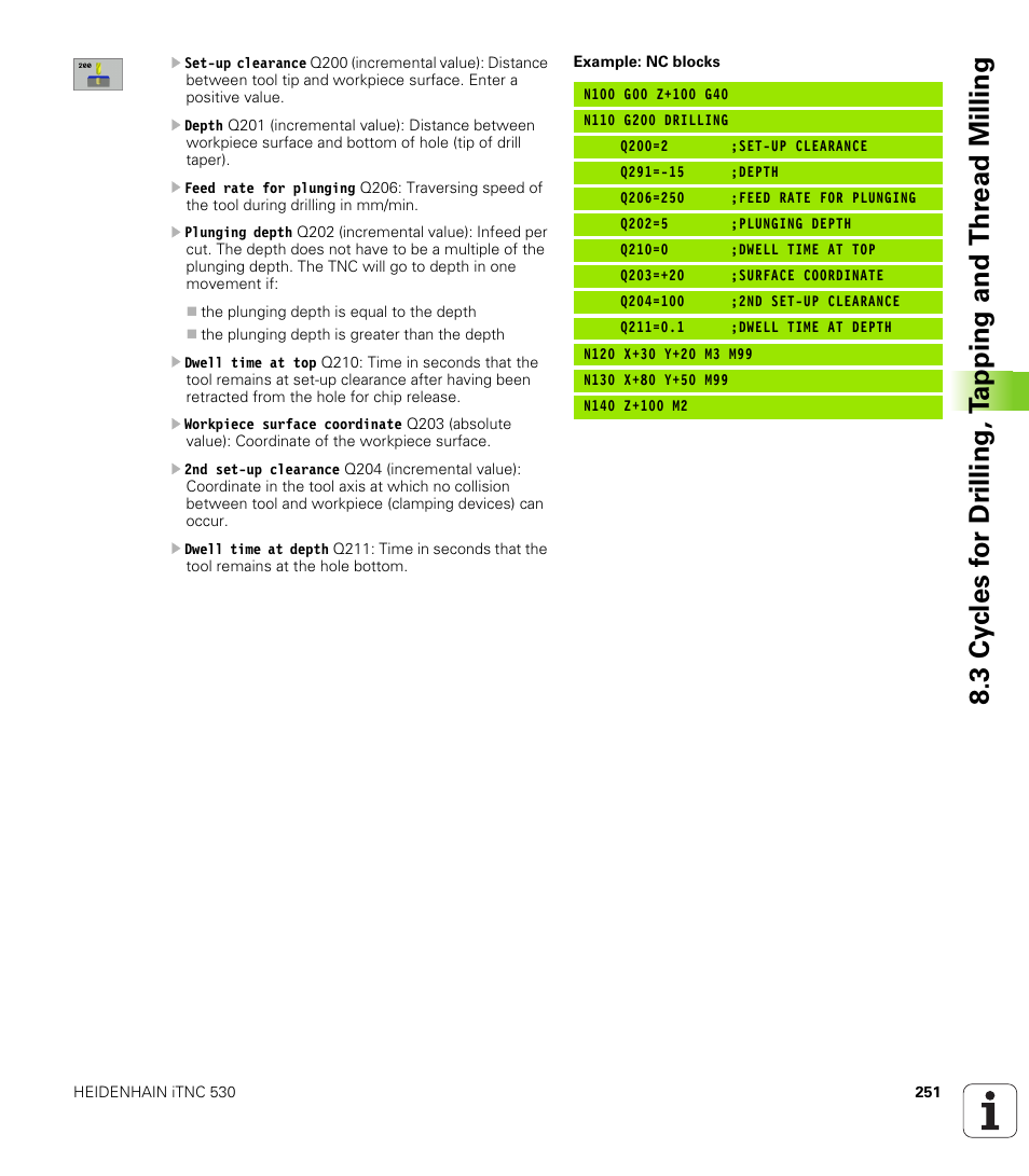HEIDENHAIN iTNC 530 (340 49x-01) ISO programming User Manual | Page 251 / 577