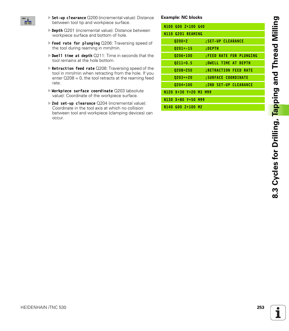 HEIDENHAIN iTNC 530 (340 49x-01) ISO programming User Manual | Page 253 / 577