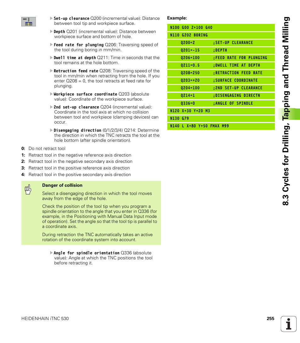 HEIDENHAIN iTNC 530 (340 49x-01) ISO programming User Manual | Page 255 / 577