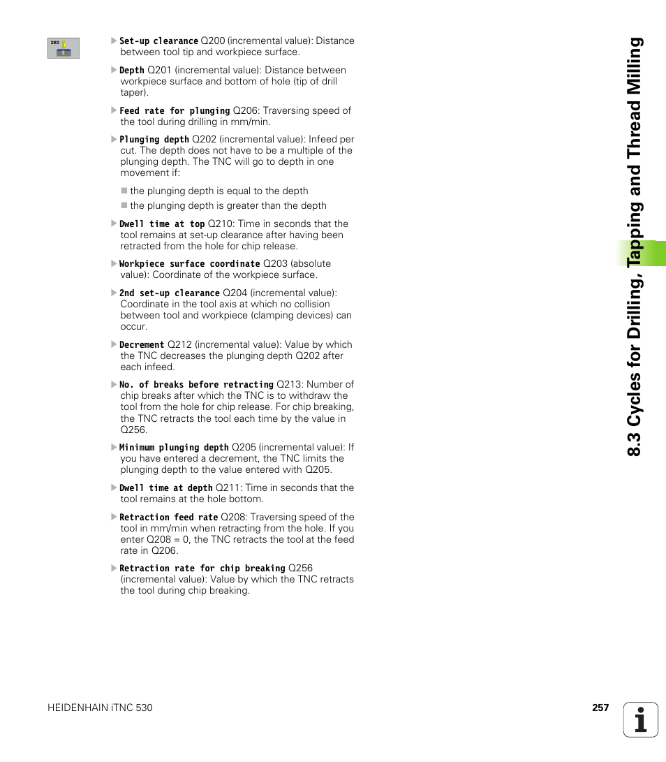 HEIDENHAIN iTNC 530 (340 49x-01) ISO programming User Manual | Page 257 / 577