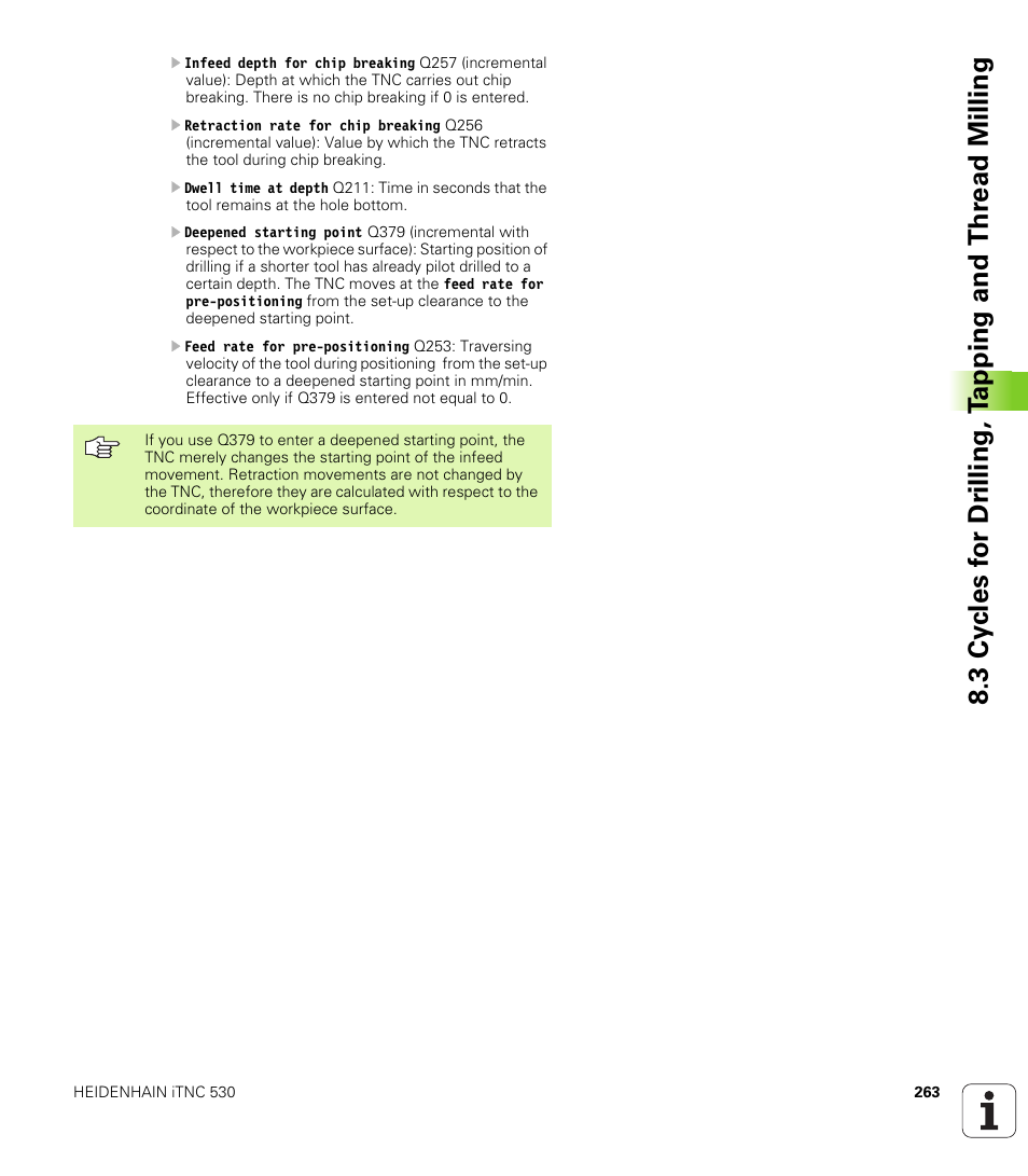 HEIDENHAIN iTNC 530 (340 49x-01) ISO programming User Manual | Page 263 / 577