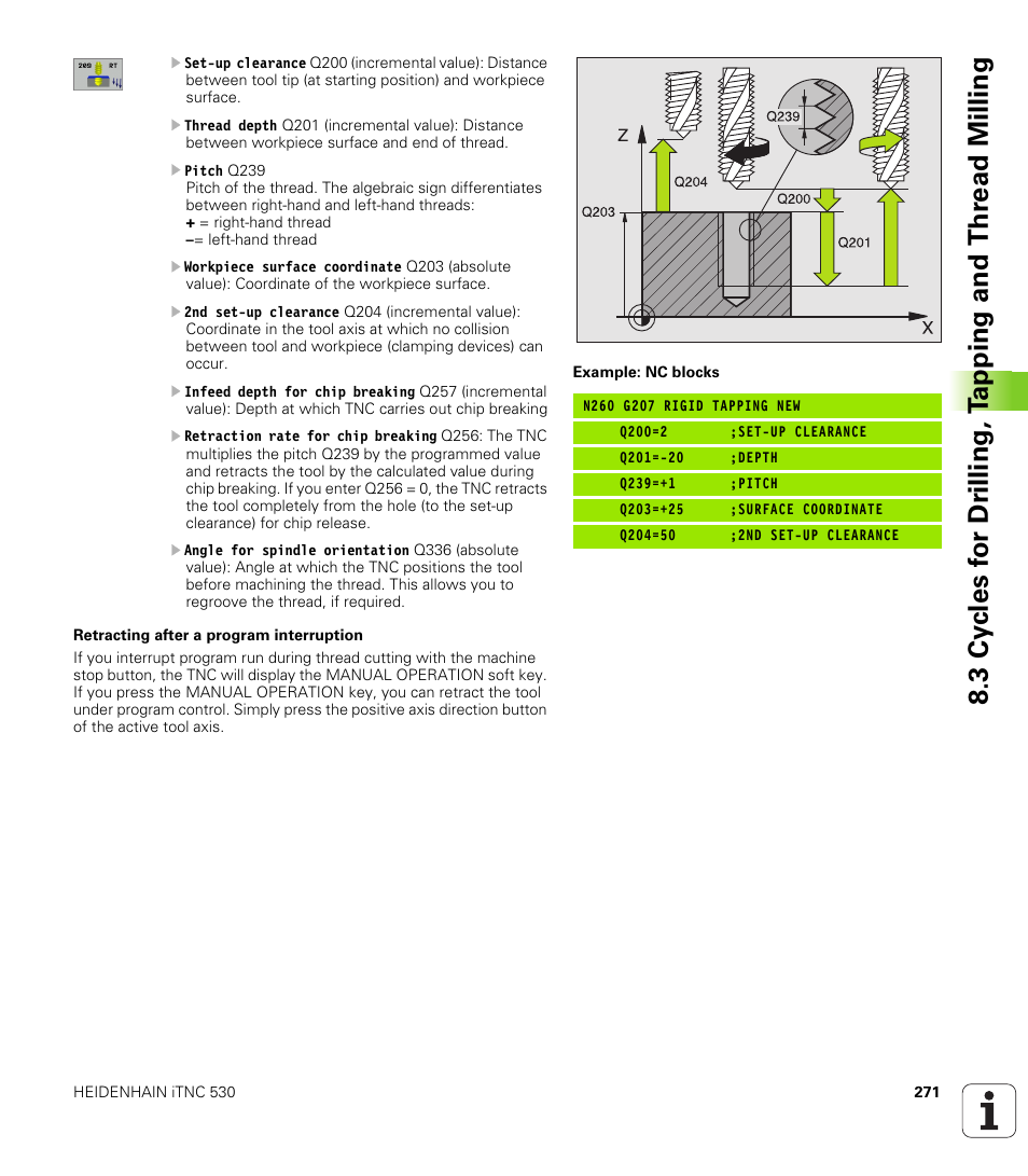 HEIDENHAIN iTNC 530 (340 49x-01) ISO programming User Manual | Page 271 / 577