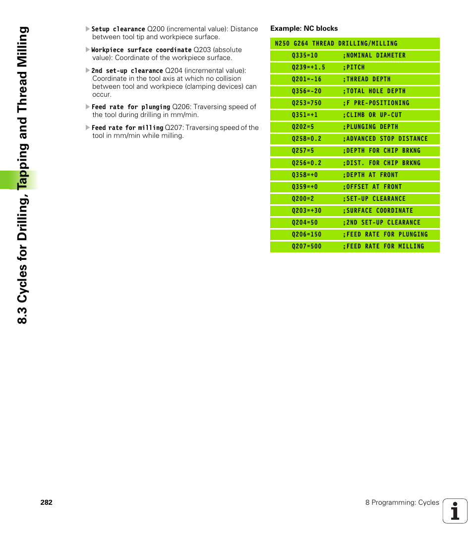HEIDENHAIN iTNC 530 (340 49x-01) ISO programming User Manual | Page 282 / 577
