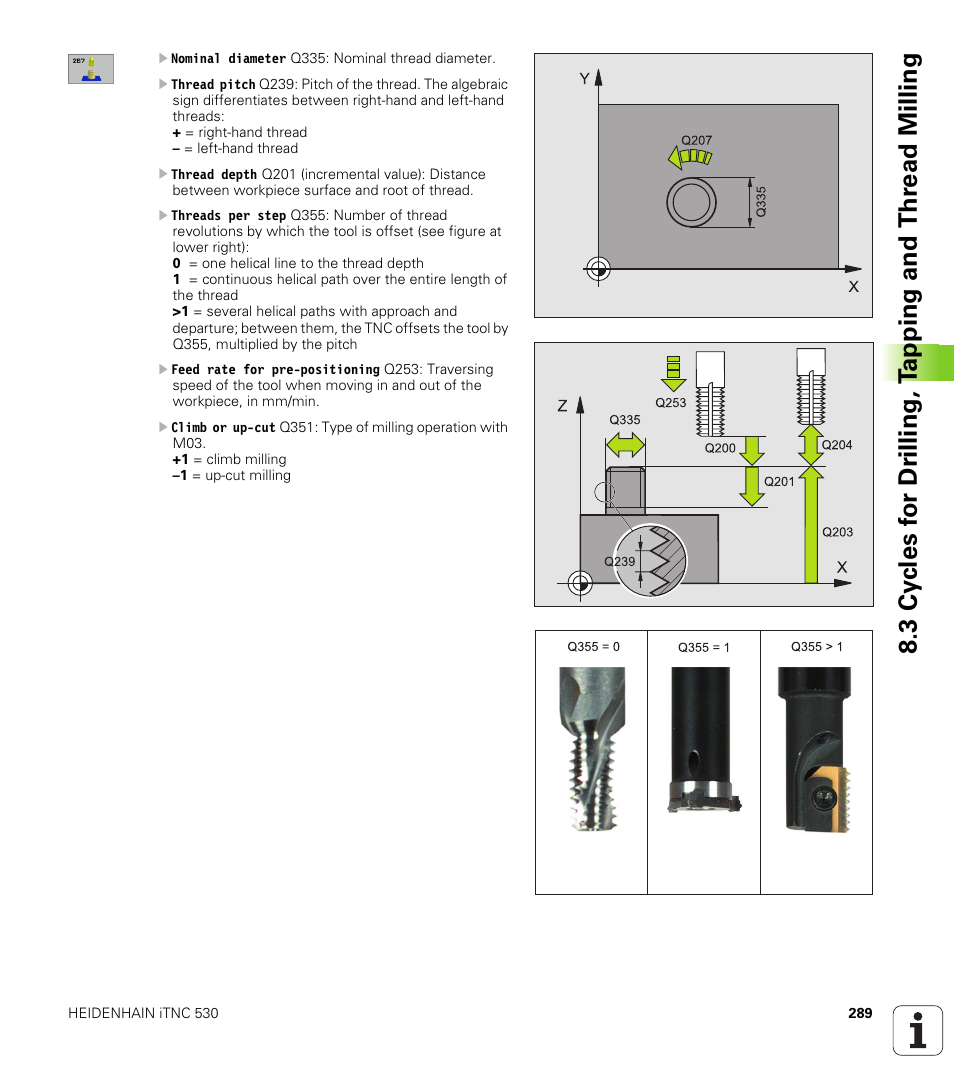 HEIDENHAIN iTNC 530 (340 49x-01) ISO programming User Manual | Page 289 / 577
