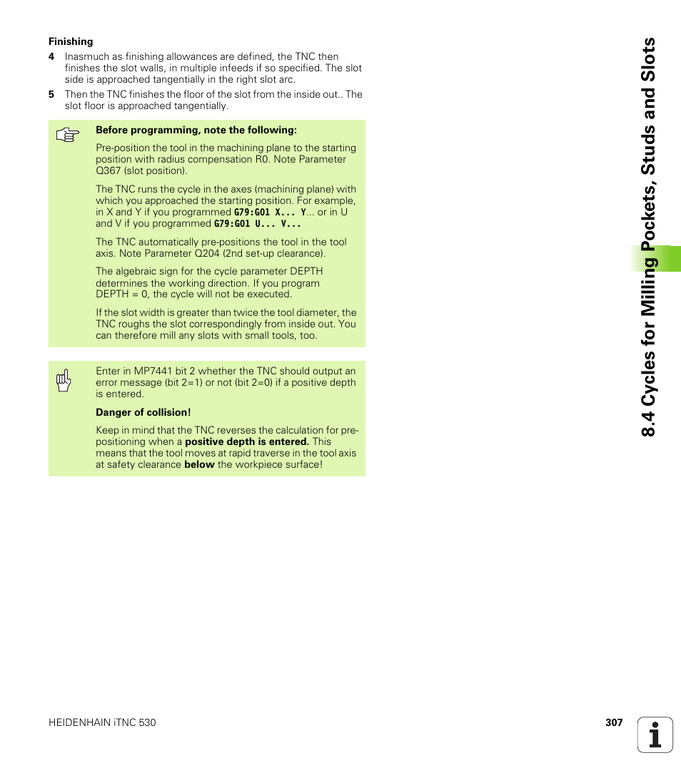 HEIDENHAIN iTNC 530 (340 49x-01) ISO programming User Manual | Page 307 / 577