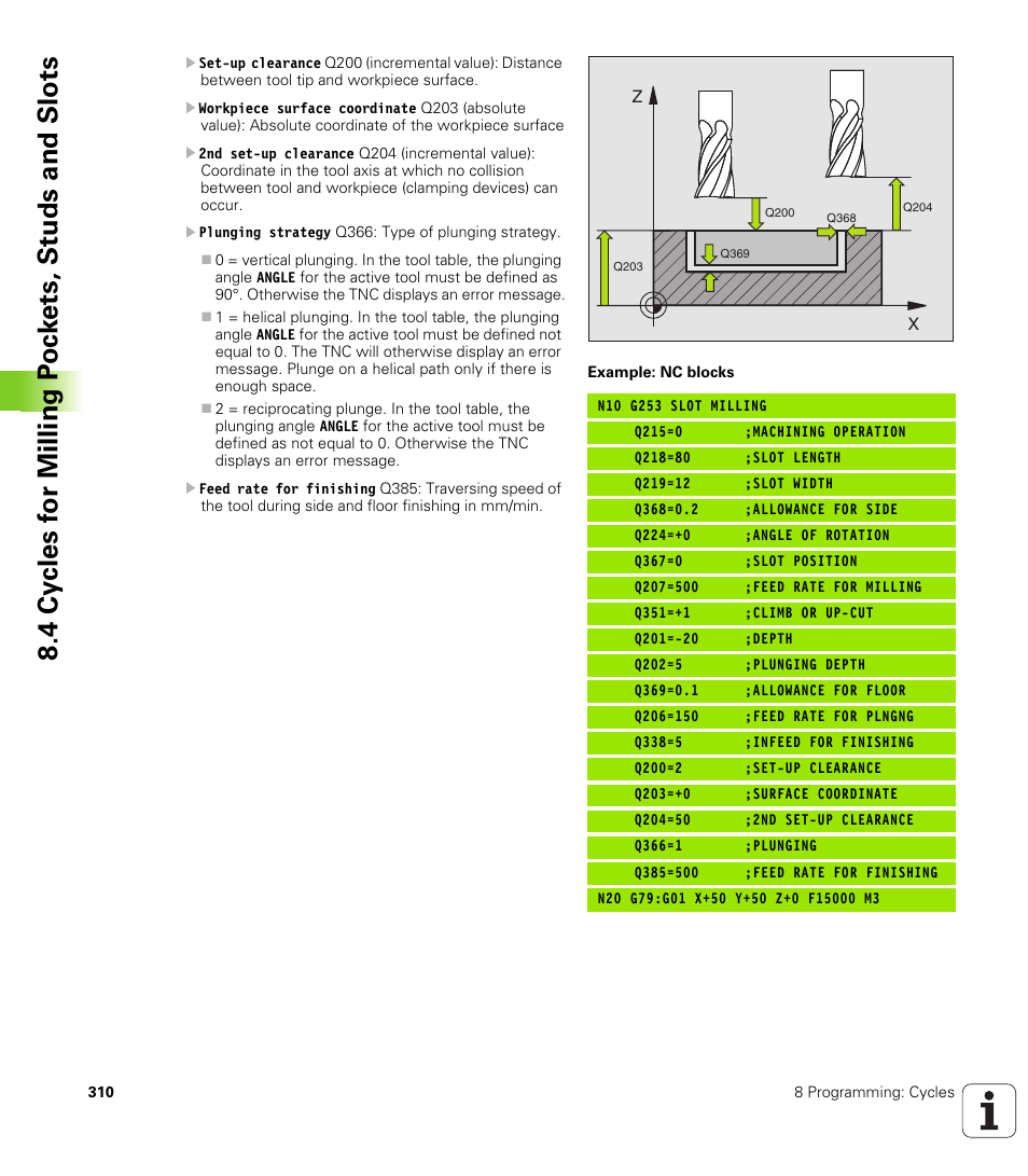 HEIDENHAIN iTNC 530 (340 49x-01) ISO programming User Manual | Page 310 / 577