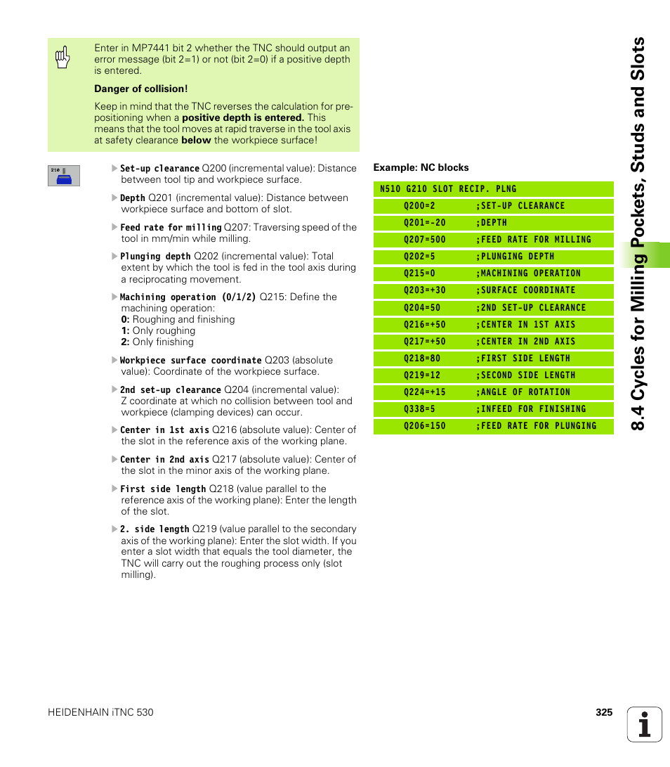 HEIDENHAIN iTNC 530 (340 49x-01) ISO programming User Manual | Page 325 / 577