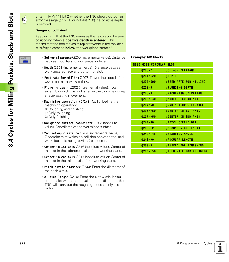 HEIDENHAIN iTNC 530 (340 49x-01) ISO programming User Manual | Page 328 / 577