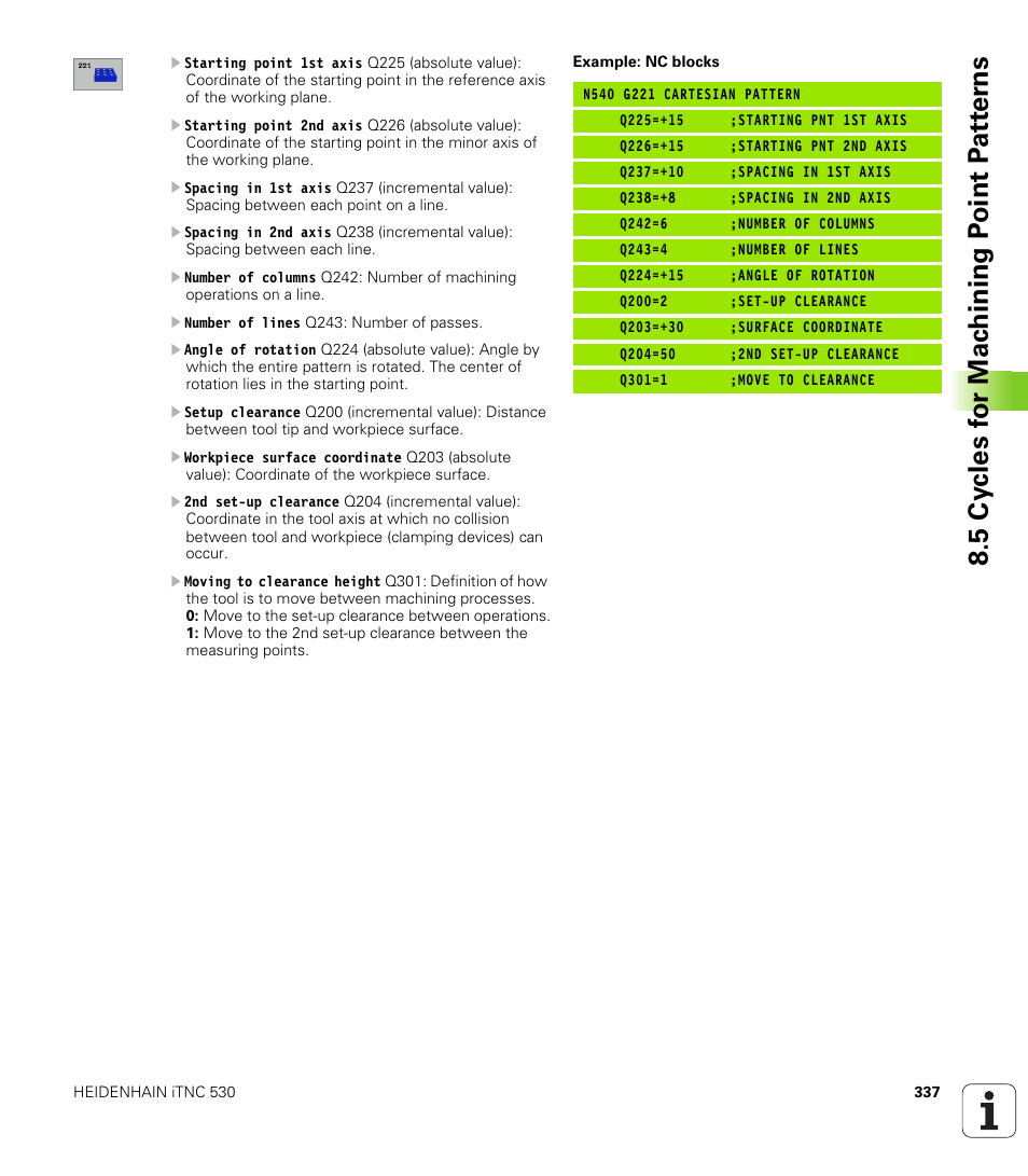 HEIDENHAIN iTNC 530 (340 49x-01) ISO programming User Manual | Page 337 / 577