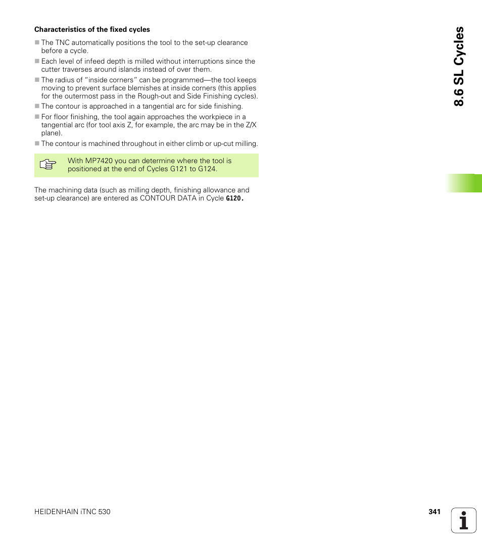 6 sl cy cles | HEIDENHAIN iTNC 530 (340 49x-01) ISO programming User Manual | Page 341 / 577