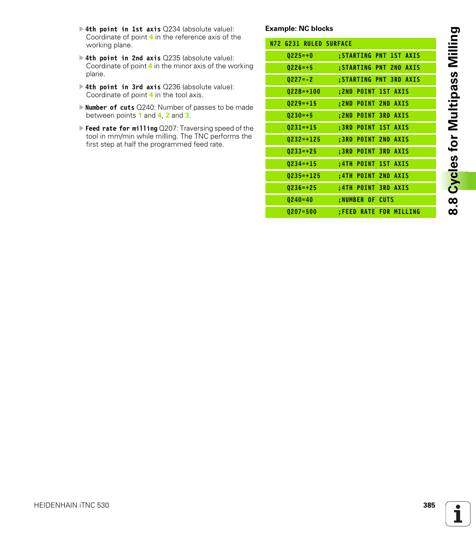 HEIDENHAIN iTNC 530 (340 49x-01) ISO programming User Manual | Page 385 / 577