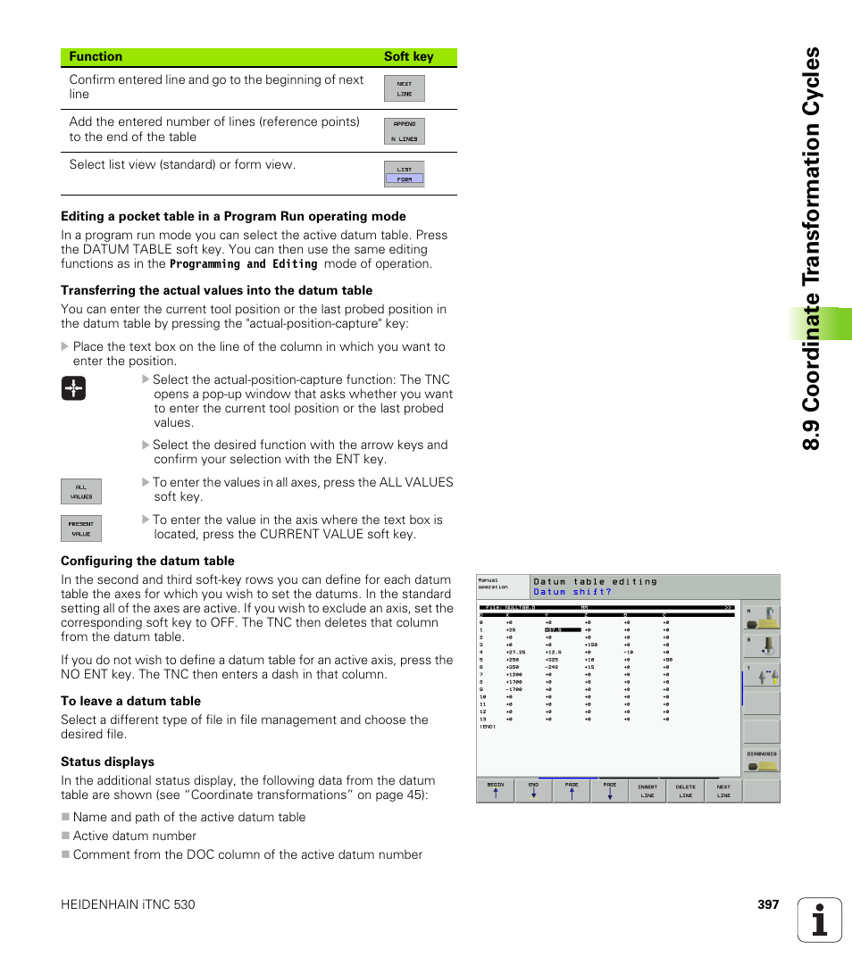 9 coor di na te t ra n s for m a ti on cy cle s | HEIDENHAIN iTNC 530 (340 49x-01) ISO programming User Manual | Page 397 / 577