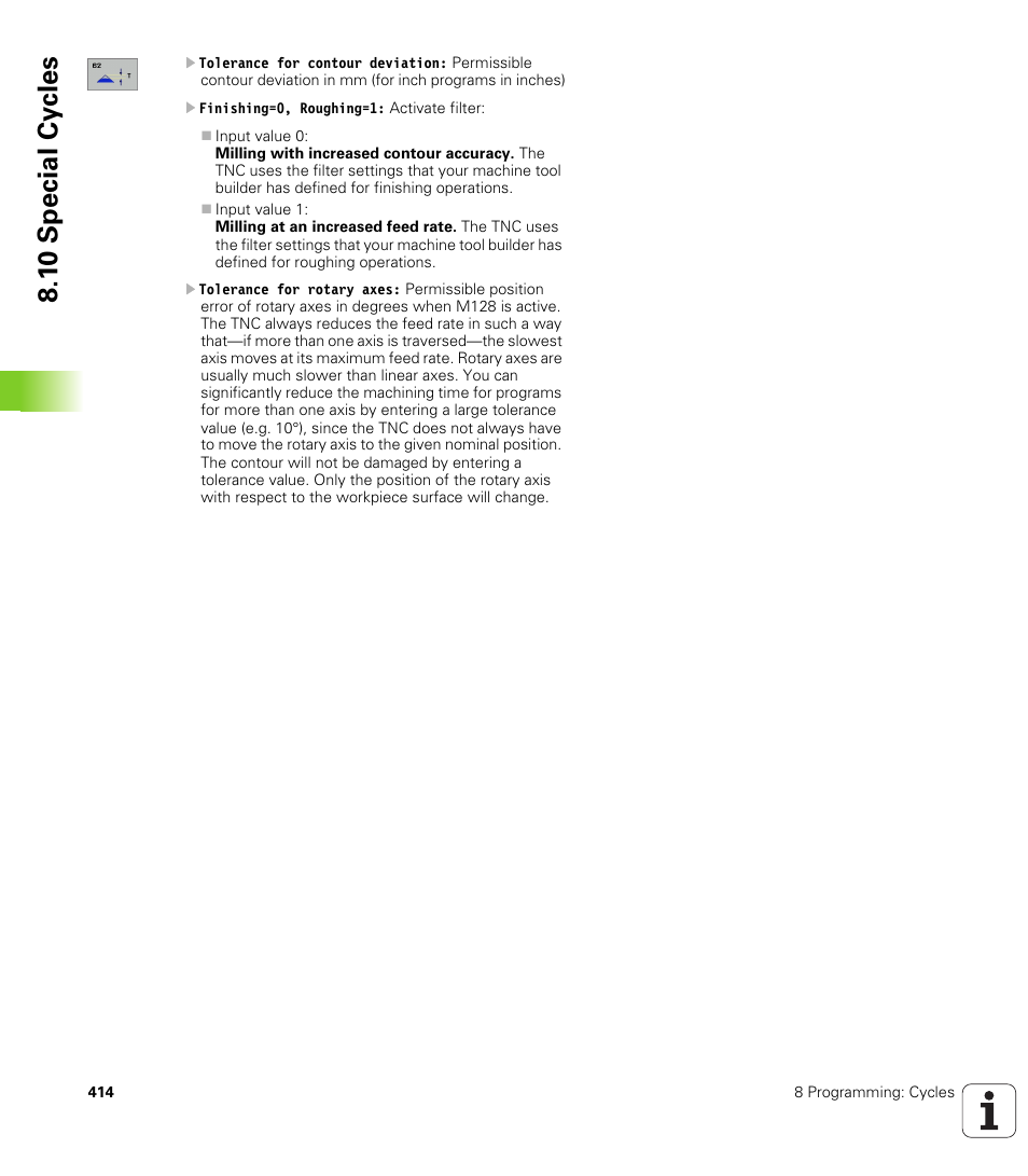 1 0 special cy cles | HEIDENHAIN iTNC 530 (340 49x-01) ISO programming User Manual | Page 414 / 577