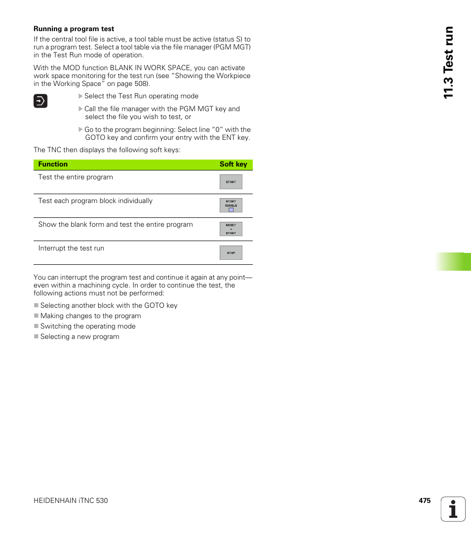 3 t e st r u n | HEIDENHAIN iTNC 530 (340 49x-01) ISO programming User Manual | Page 475 / 577