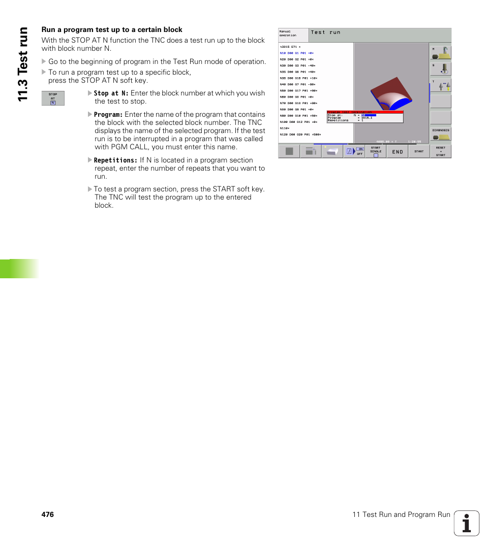 3 t e st r u n | HEIDENHAIN iTNC 530 (340 49x-01) ISO programming User Manual | Page 476 / 577