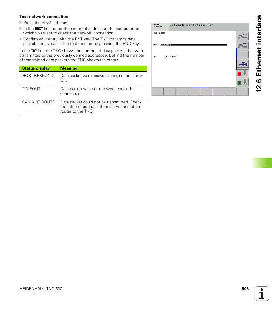 6 ether n et int e rf ace | HEIDENHAIN iTNC 530 (340 49x-01) ISO programming User Manual | Page 503 / 577