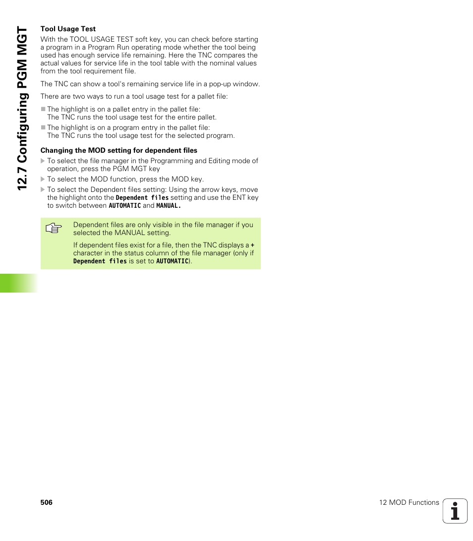 7 configur ing pgm mgt | HEIDENHAIN iTNC 530 (340 49x-01) ISO programming User Manual | Page 506 / 577