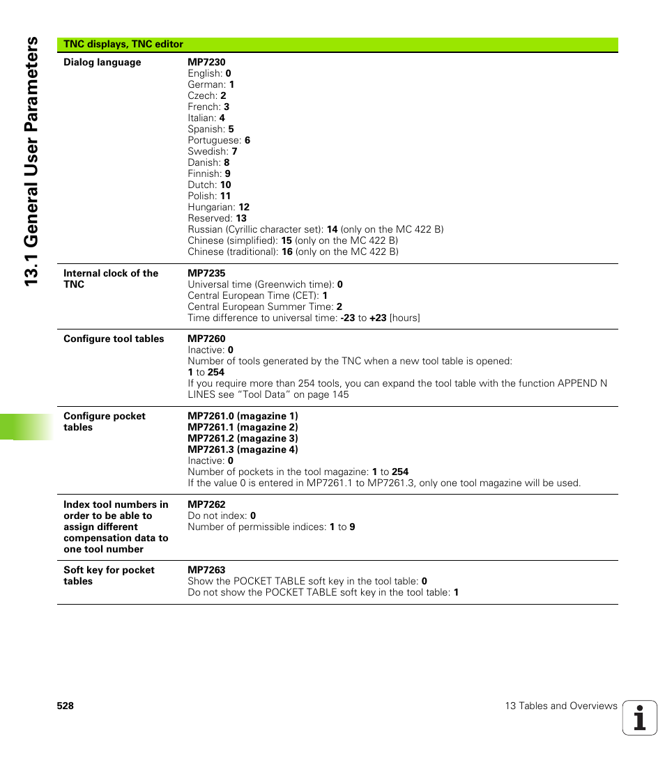 1 gener a l user p a ra met e rs | HEIDENHAIN iTNC 530 (340 49x-01) ISO programming User Manual | Page 528 / 577