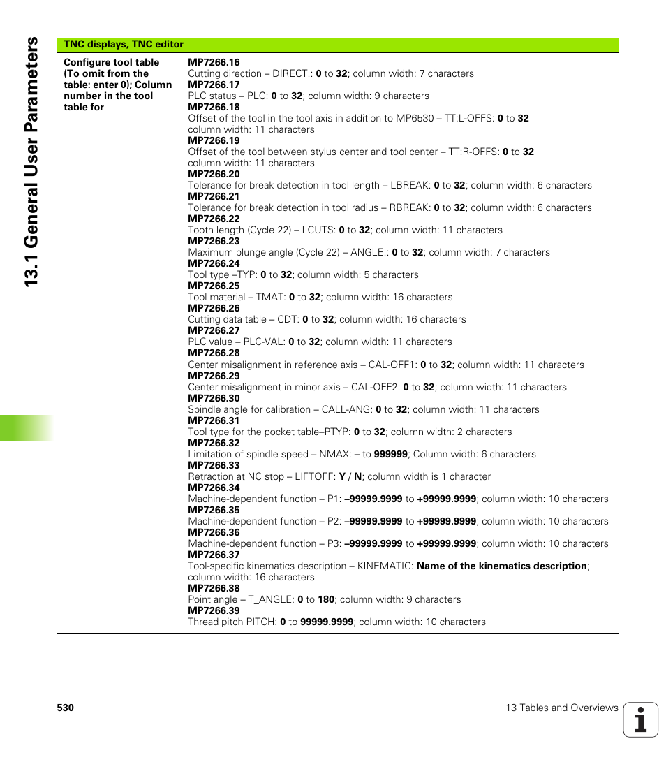 1 gener a l user p a ra met e rs | HEIDENHAIN iTNC 530 (340 49x-01) ISO programming User Manual | Page 530 / 577