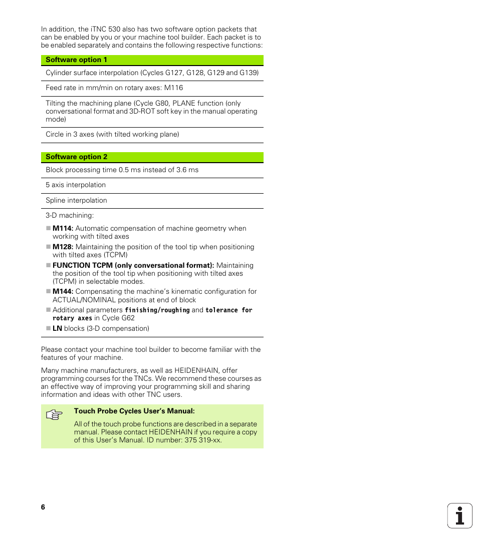 HEIDENHAIN iTNC 530 (340 49x-01) ISO programming User Manual | Page 6 / 577