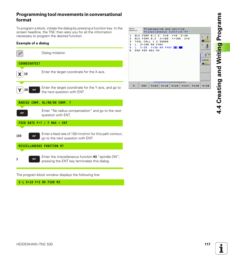 4 cr eating and w riting pr ogr a ms | HEIDENHAIN iTNC 530 (340 49x-02) User Manual | Page 117 / 689
