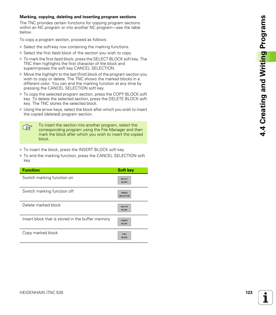 4 cr eating and w riting pr ogr a ms | HEIDENHAIN iTNC 530 (340 49x-02) User Manual | Page 123 / 689