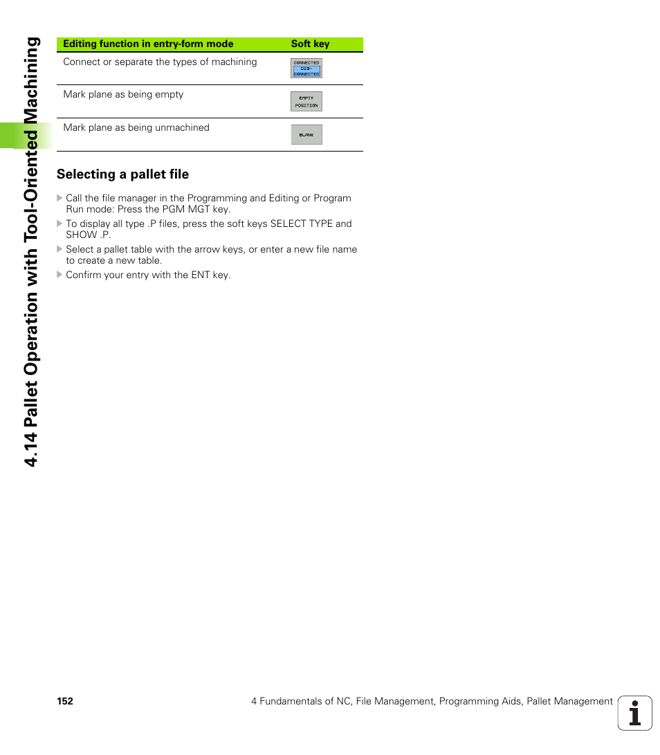 Selecting a pallet file | HEIDENHAIN iTNC 530 (340 49x-02) User Manual | Page 152 / 689